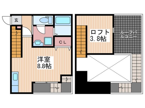 THEE MAISONETIC ARTS SHINONOMEの物件間取画像